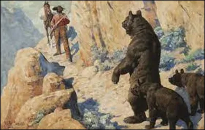 Quel peintre américain a réalisé cette toile intitulée ''Ours sur le chemin'', en 1904 ?