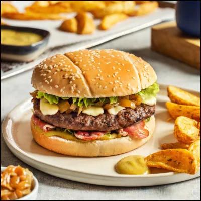 Le hamburger est un sandwich né à...