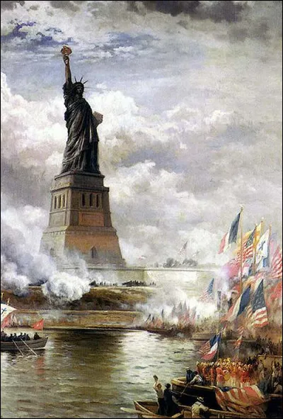Ce 28 octobre, la statue de la Liberté est inaugurée à New-York : c'était en ...