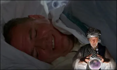 Cet homme va être réveillé par les cris d'une femme. Vrai ou faux ?