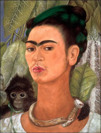 Frida Kahlo est à l'origine du tableau "Autoportrait avec un singe".