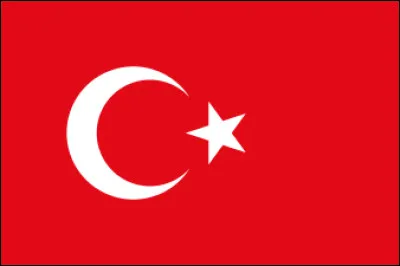 Quel pays possède un drapeau avec une lune décroissante et une étoile à cinq branches ?