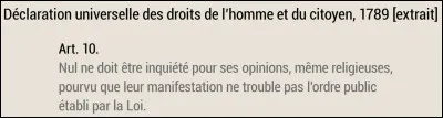 Quelle liberté permet à chaque citoyen de croire ou de ne pas croire ?