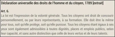 Avec la Déclaration des droits de l'homme et du citoyen de 1789, qui obtient le droit de vote ?