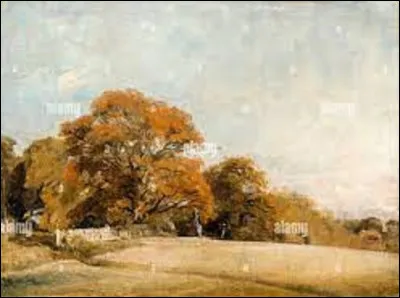 ''Un Paysage d'automne à East Bergholt'' est une toile réalisée, en 1805, par un romantique anglais. Quel artiste a peint ce tableau ?