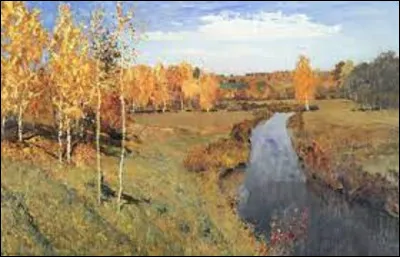 Quel réaliste russe a réalisé cette peinture intitulée ''Automne doré'', en 1895 ?