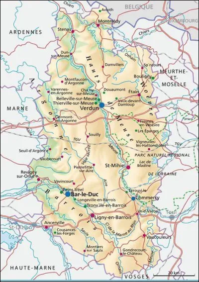Verdun est la préfecture de la Meuse.