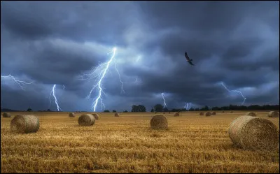 Cliquez sur le bon sujet de cette phrase : Dans les champs, les orages commençant à éclater de fureur, détonnant plus fort que des explosions, brillant plus que des étincelles, créèrent des nuages sombres.