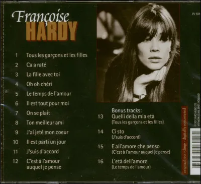 Quelle est cette chanson d'amour de 1962, interprétée par Françoise Hardy ?