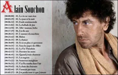 Quelle est cette chanson d'amour de 1985, interprétée par Alain Souchon ?