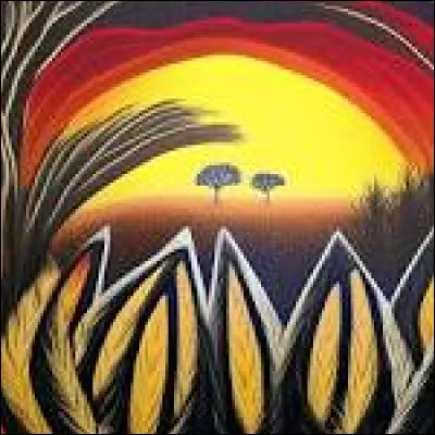 Parmi ces 3 images, laquelle représente une peinture aborigène ?