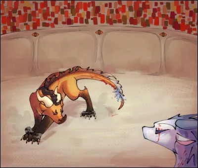 Qui "sauve" Comète des griffes de Scarlet quand cette dernière veut faire combattre le dragonnet de nuit ?