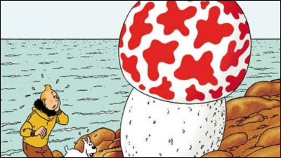 Sur quelle couverture d'album peut-on voir un gros champignon rouge ?