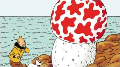 Sur quelle couverture d'album peut-on voir un gros champignon rouge ?