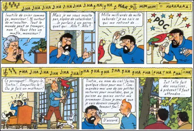 Outre Milou, quel animal est pr&eacute;sent sur la couverture de l'album ''Les Bijoux de la Castafiore'' ?