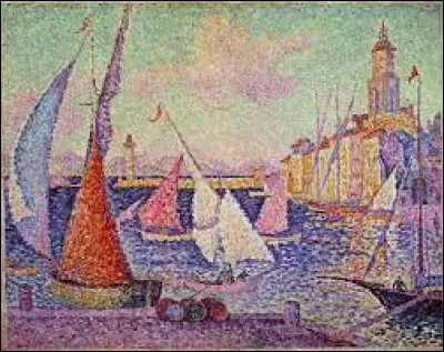Qui a peint ce tableau intitulé "Le port de Saint-Tropez" ?