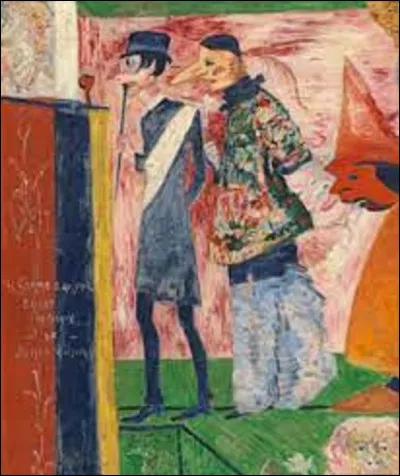 Datant de 1914, ''Personnage devant l'affiche de La Gamme d'amour'' est une toile symboliste. Quel peintre a exécuté ce tableau ?