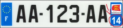 Le numéro (24, 2A, 67...) sur une plaque d'immatriculation correspond au numéro...
(Le numéro en question est entouré sur l'image.)