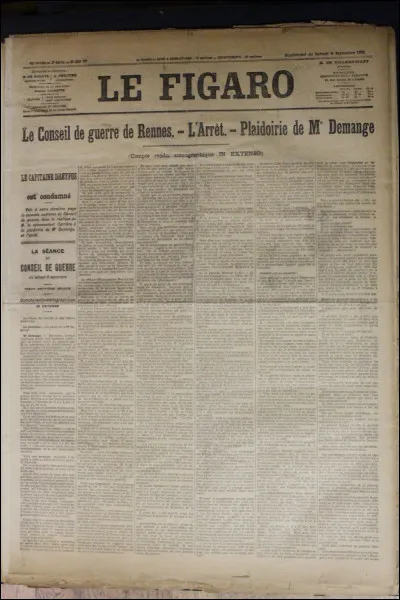Dans quel journal le pamphlet ''J'accuse'' a-t-il été publié ?
(Regardez l'indice, sauf si vous avez la réponse...)