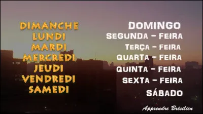 Quel est ton jour préféré de la semaine ?