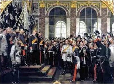 Ce 18 janvier 1871, lEmpire allemand est proclamé à Versailles ; Guillaume Ier, roi de Prusse, devient empereur allemand : c'était en ...