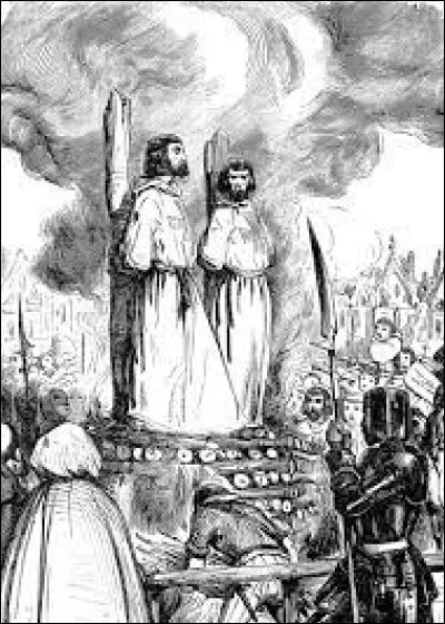 Ce 18 mars, Jacques de Molay, dernier maître de l'ordre des Templiers, est brûlé sur le bûcher à Paris : c'était en ...
