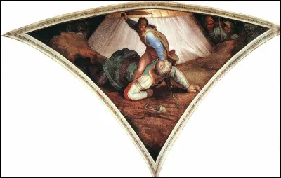 Qui a peint ce tableau intitul&eacute; ''David et Goliath'' ?