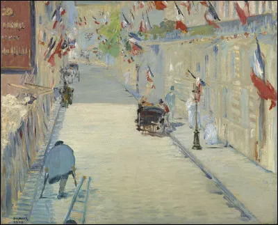 A quel peintre doit-on la toile "La Rue Mosnier aux drapeaux" ?