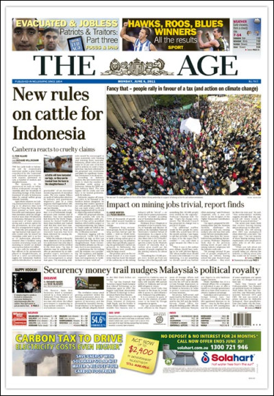 Dans quelle ville australienne est édité le journal ''The Age'' ?