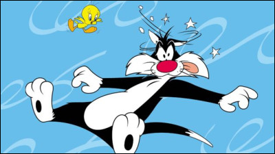 Quel est le prénom de chat noir et blanc appelé Grosminet ?