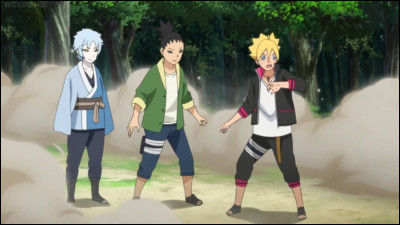 Dans la saison un, quel métier pratiquent Boruto, Mitsuki et Shikadai ?