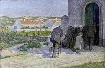 Lequel de ces trois pointilliste a exécuté, en 1893, ce tableau nommé ''Pendant l'élévation'' ?