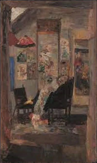 Datant de 1885, quel symboliste a peint ce tableau nommé ''Squelette regardant des chinoiseries'' ?