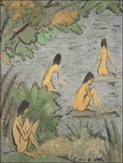 ''Paysage avec baigneuses'' est un tableau expressionniste datant de 1915. Quel artiste est l'auteur de cette toile ?