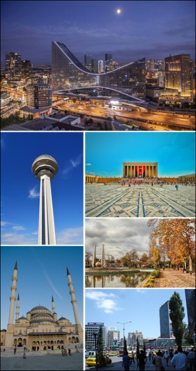 Quel pays déplace sa capitale pour Ankara en 1923 ?