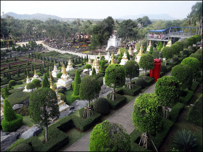 À quelle plante est dédié le jardin botanique "Nong Nooch" en Thaïlande ?