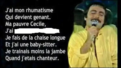 Musique : Complétez les paroles de la chanson "Quand j'étais chanteur" de Michel Delpech : "J'ai ... ans. J'ai appris que Mick Jagger Est mort dernièrement. J'ai fêté les adieux de Sylvie Vartan".
