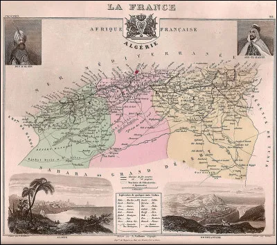 L'un des principaux opposants est Abd el-Kader. En 1848, à la suite de la soumission de ce dernier (le 23 décembre 1847), l'Algérie est divisée en trois départements français. Trouvez l'intrus !