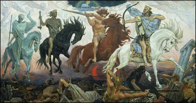 Dans la Bible que repr&eacute;sente le quatri&egrave;me Cavalier de l'Apocalypse, qui poss&egrave;de un cheval vert ?