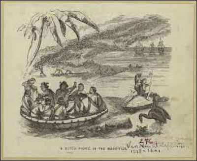 1598 - Prise par un cyclone, des bateaux s'échouent sur l'île déjà habitée. 
Il serait tout de même mieux de savoir qui est arrivé avant de continuer l'histoire, non ? 
Alors, quel est le premier peuple à avoir découvert Maurice ?