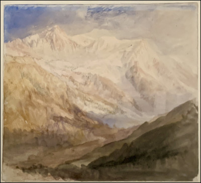 Qui a peint ce tableau intitulé ''Mont Blanc et Glacier des Bossons au-dessus de Chamonix, Soir'' ?