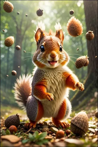 Que fait l'écureuil roux en automne ?