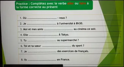 Complétez : Hier, son maître lui a appris à conjuguer le verbe ''_____'' au présent.