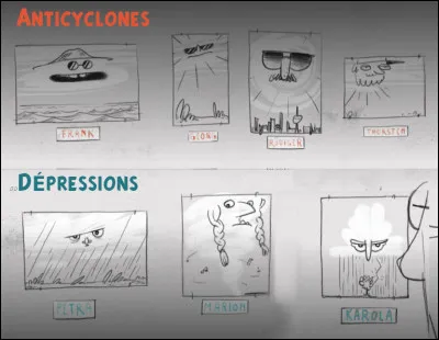 Le nom des choses > Dès 1954 on prit l'habitude, chez nos voisins d'outre-ligne Siegfried, de nommer les phénomènes météorologiques (dépressions comme anticyclones). Qu'ont-ils de particulier, ces noms ?