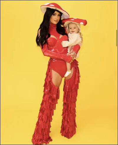 Comme à son habitude, Paris Hilton brille comme un feu d'artifice et ce costume vous fera penser à...