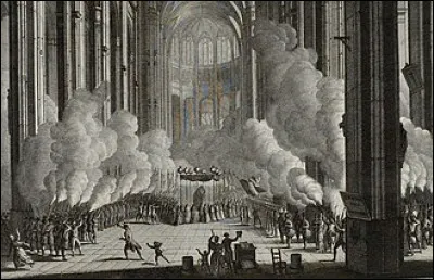 Ce 5 avril, après une cérémonie religieuse dans l'église Saint-Eustache, le corps de Mirabeau est transporté en grande pompe au Panthéon. Cette première "panthéonisation" a eu lieu en ...