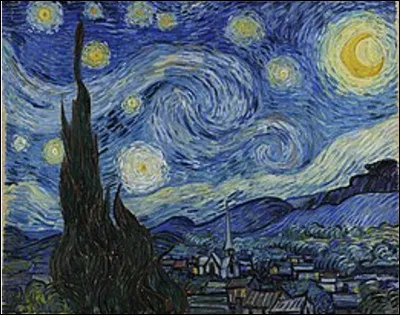 Quel est le nom de la peinture réalisée par l'artiste Vincent Van Gogh en 1889 ?