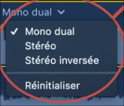 Quel menu choisir lorsqu'on sélectionne une piste ?