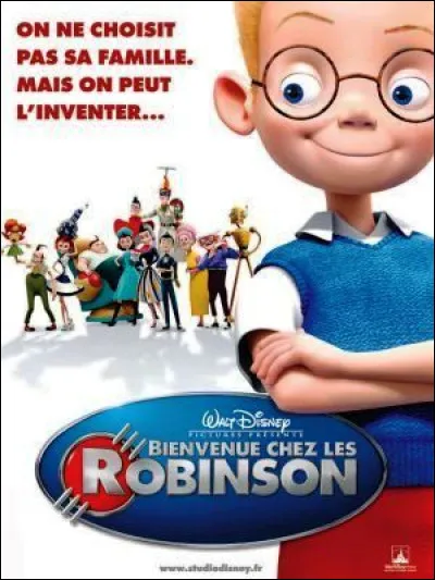 Dans le film "Bienvenue chez les Robinson" (2007), quel est le signe distinctif du mystérieux voleur dinventions ?