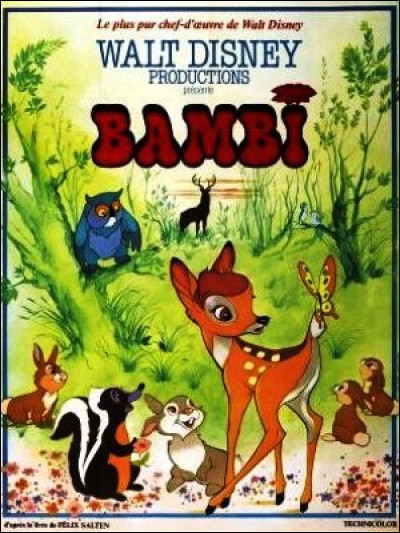 Dans le film "Bambi" (1942), quel nom Bambi donne-t-il à une moufette alors quil apprend ses premiers mots ?